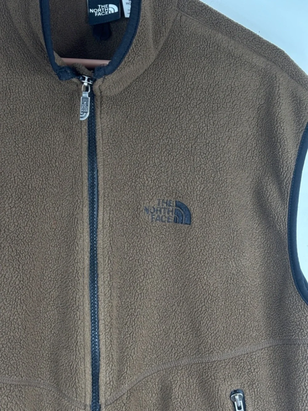 VTG 90s North Face Fleece Vest Men L Chocolate Brown Gorpcore Hiking Made In USA